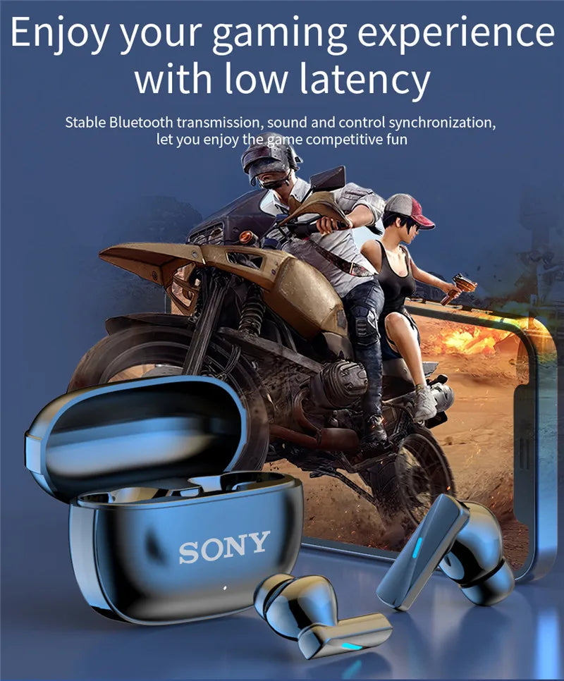 Auriculares y auriculares Bluetooth inalámbricos Sony, tapones para los oídos intrauditivos, impermeables, Fitness, movimiento, música, Hedset, funda con tapa