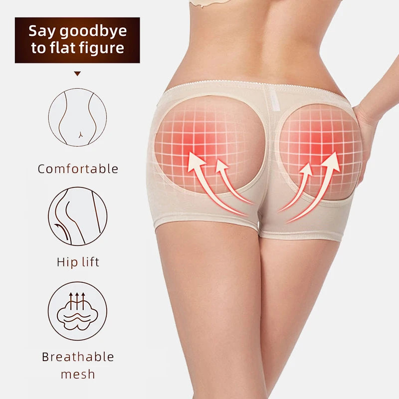 Bragas moldeadoras de glúteos, pantalones cortos, ropa interior para realzar glúteos, bragas moldeadoras de cuerpo para mujer, bragas sexis de realce de glúteos, botín abierto a la cadera