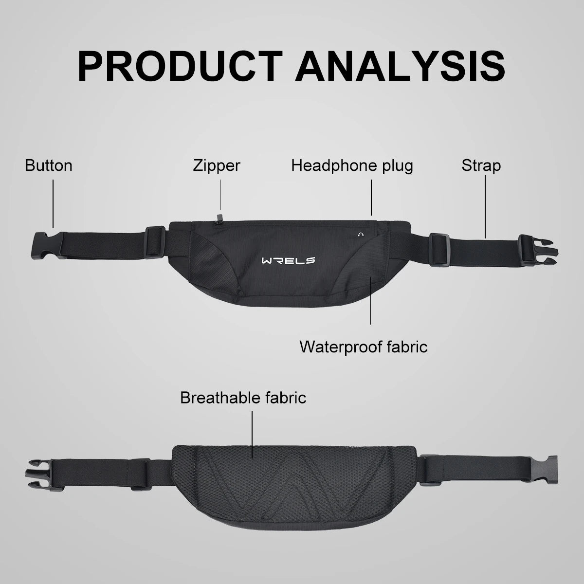 Riñonera para correr al aire libre, bolsa ultrafina para teléfono móvil, elástica, deportiva, impermeable, ajustada, para teléfono móvil