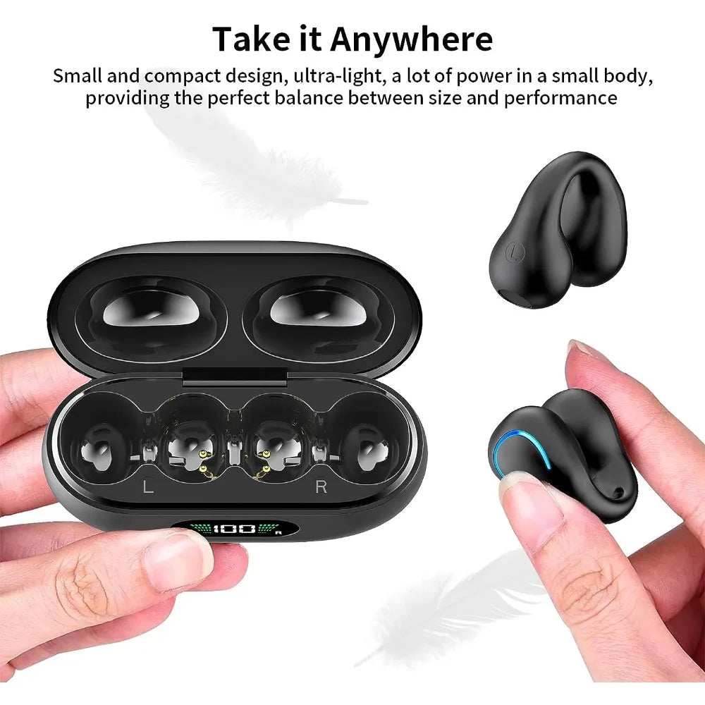Auriculares deportivos inalámbricos de oreja abierta, auriculares BT inalámbricos con clip para Android iPhone, auriculares de conducción de aire para ciclismo, correr