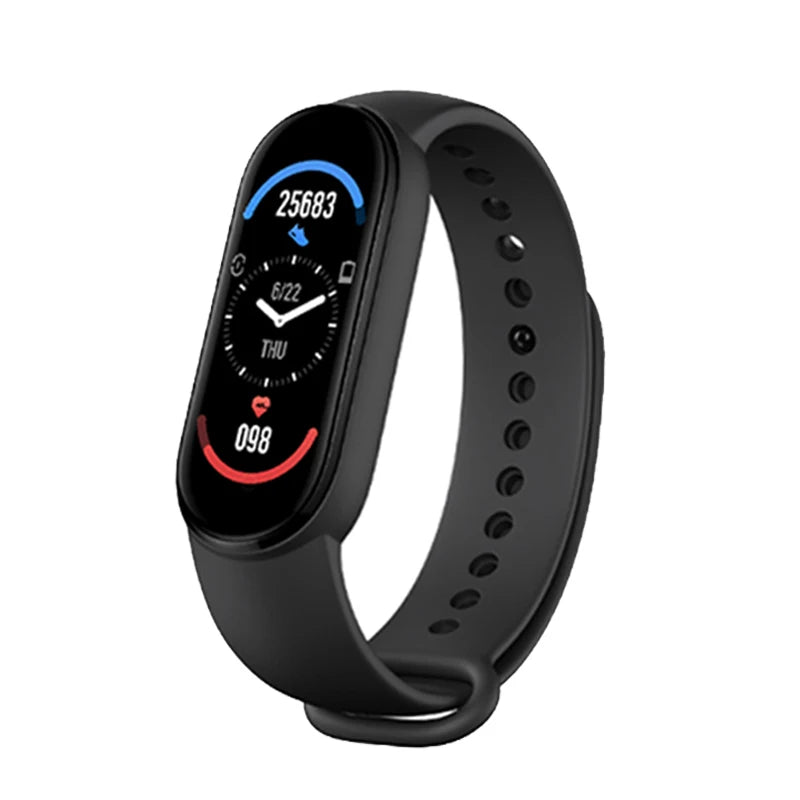 Reloj inteligente M6 para hombre y mujer, pulsera deportiva con Monitor de frecuencia cardíaca y presión arterial, resistente al agua, multifunción