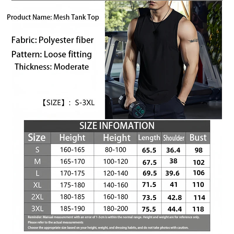 Camiseta sin mangas para gimnasio de verano para hombre, ropa de entrenamiento físico, camisa holgada sin mangas para culturismo