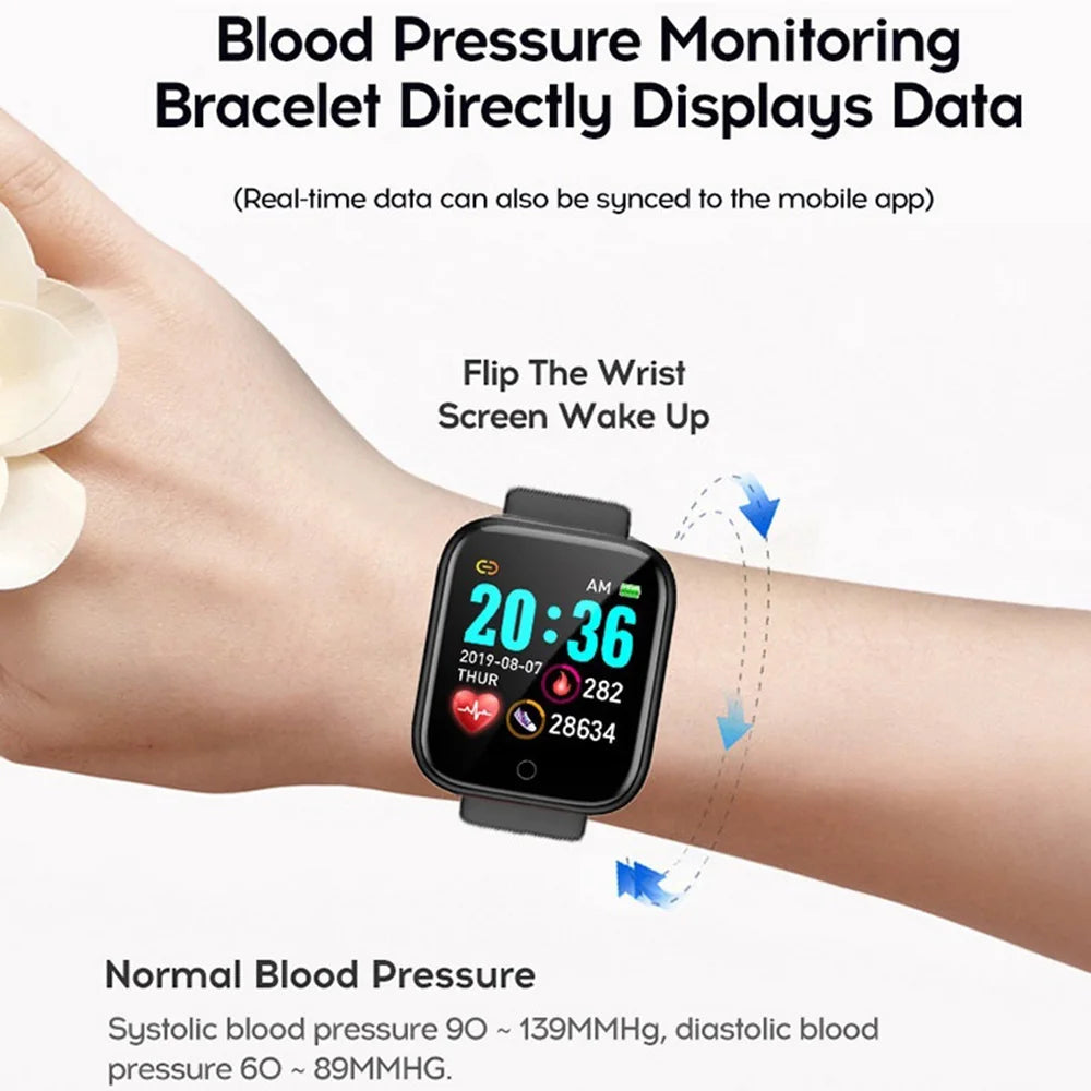 Reloj inteligente multifuncional para hombre y mujer, pulsera deportiva con Bluetooth, Monitor de sueño y música, D20, Y68
