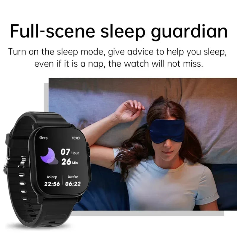 LAXASFIT 2025 el más nuevo reloj inteligente Bluetooth llamada de voz Monitor de ritmo cardíaco pulsera deportiva para Android IOS reloj inteligente regalo