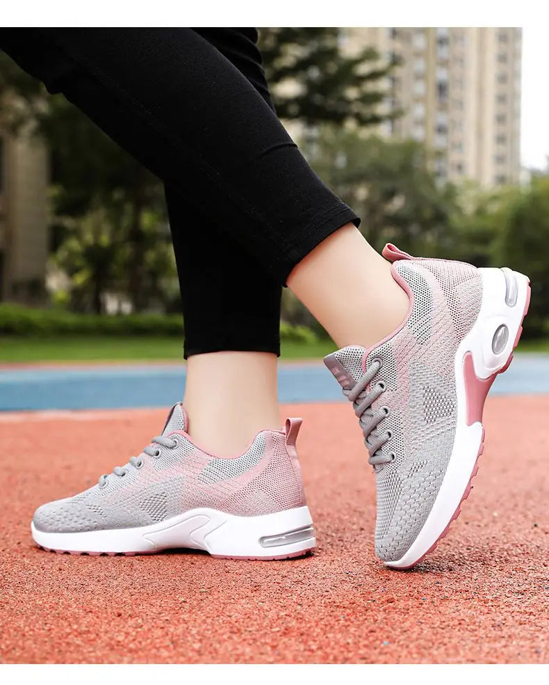 Zapatos de mujer, zapatillas informales, suela blanda, zapatos informales transpirables de malla, zapatos de viaje ligeros para correr, zapatos de verano para mujer