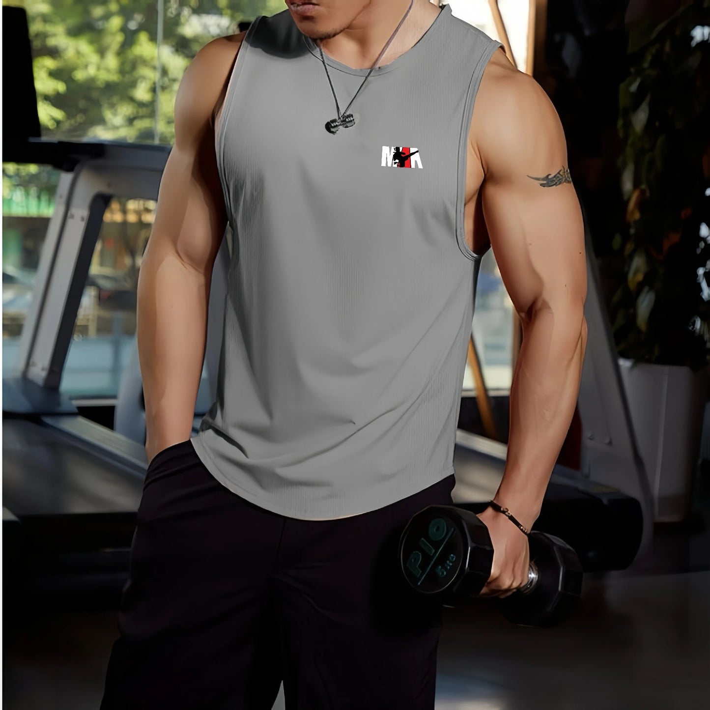 Camiseta sin mangas para gimnasio de verano para hombre, ropa de entrenamiento físico, camisa holgada sin mangas para culturismo