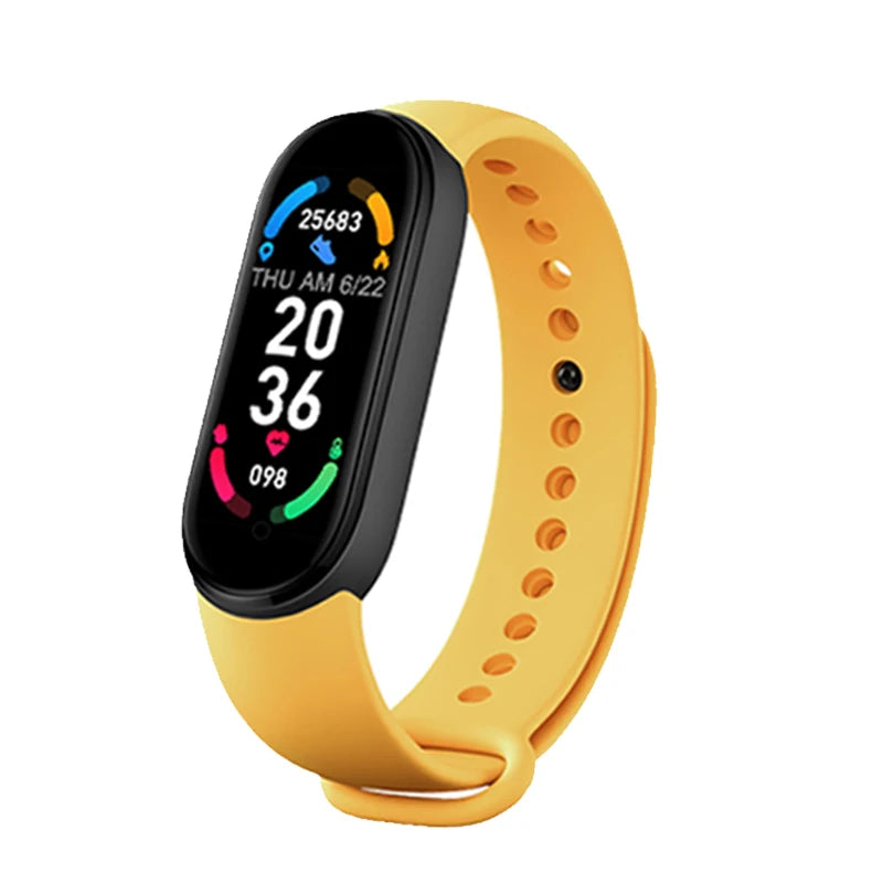 Reloj inteligente M6 para hombre y mujer, pulsera deportiva con Monitor de frecuencia cardíaca y presión arterial, resistente al agua, multifunción