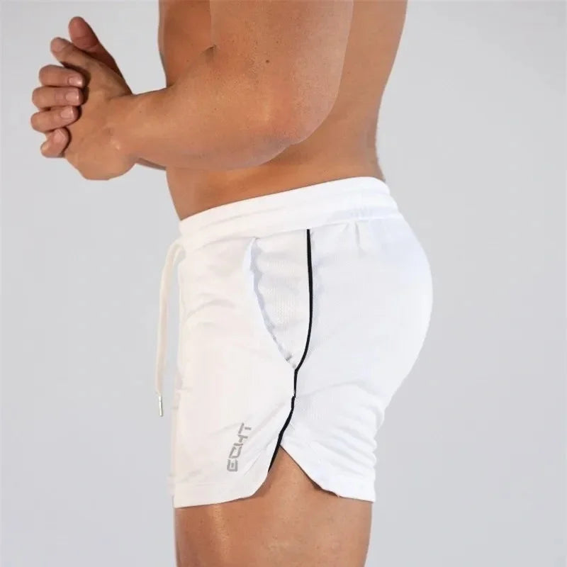2025 NUEVOS pantalones cortos de entrenamiento de gimnasia para hombre, ropa deportiva informal para hombre, pantalones de playa con rejilla para correr, pantalones cortos transpirables de secado rápido para hombre