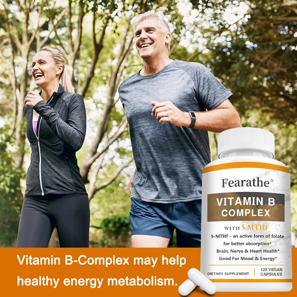 Complejo de vitamina B - Máximo absorción - Producción de energía celular, mantenimiento de niveles de energía general