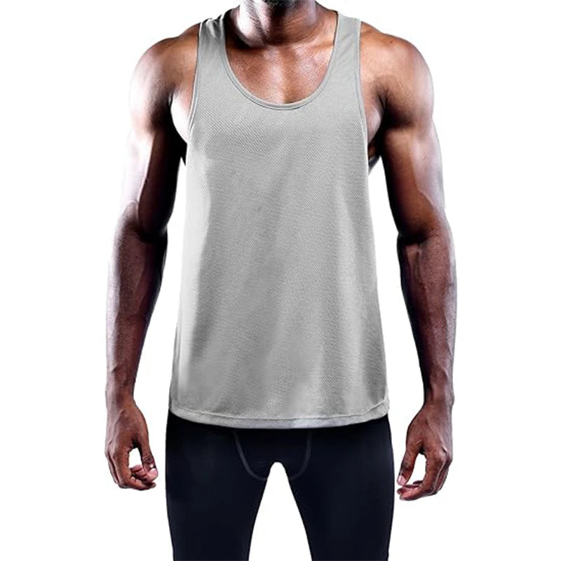 Camiseta sin mangas para correr para hombre, chaleco deportivo de verano para gimnasio, camiseta sin mangas de entrenamiento de secado rápido, camisetas de entrenamiento para hombre, camiseta sin mangas para culturismo y Fit