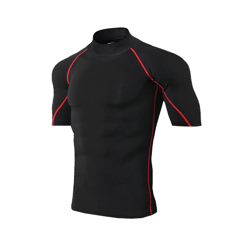 Camiseta de compresión para hombre, ropa deportiva de culturismo, camisetas de entrenamiento de secado rápido de manga corta, camisetas deportivas, camiseta para gimnasio y correr para hombre