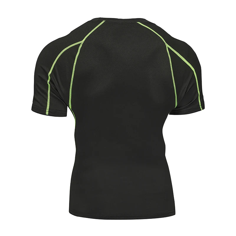 Camiseta para correr para hombre, ropa deportiva de verano, camiseta ajustada para gimnasio, camisetas deportivas para Fitness, medias atléticas elásticas, camisas de compresión para hombre