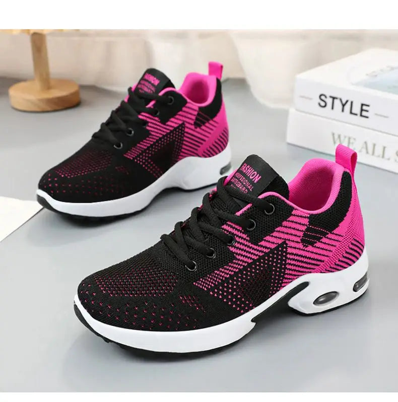 Zapatos de mujer, zapatillas informales, suela blanda, zapatos informales transpirables de malla, zapatos de viaje ligeros para correr, zapatos de verano para mujer