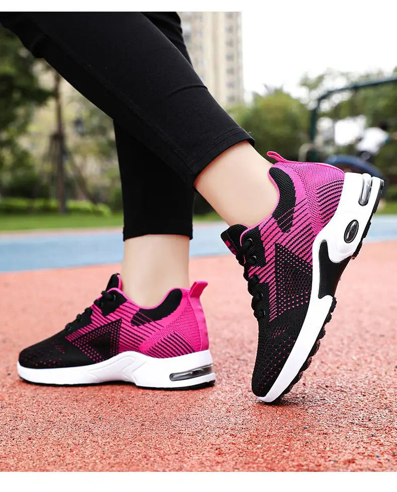 Zapatos de mujer, zapatillas informales, suela blanda, zapatos informales transpirables de malla, zapatos de viaje ligeros para correr, zapatos de verano para mujer