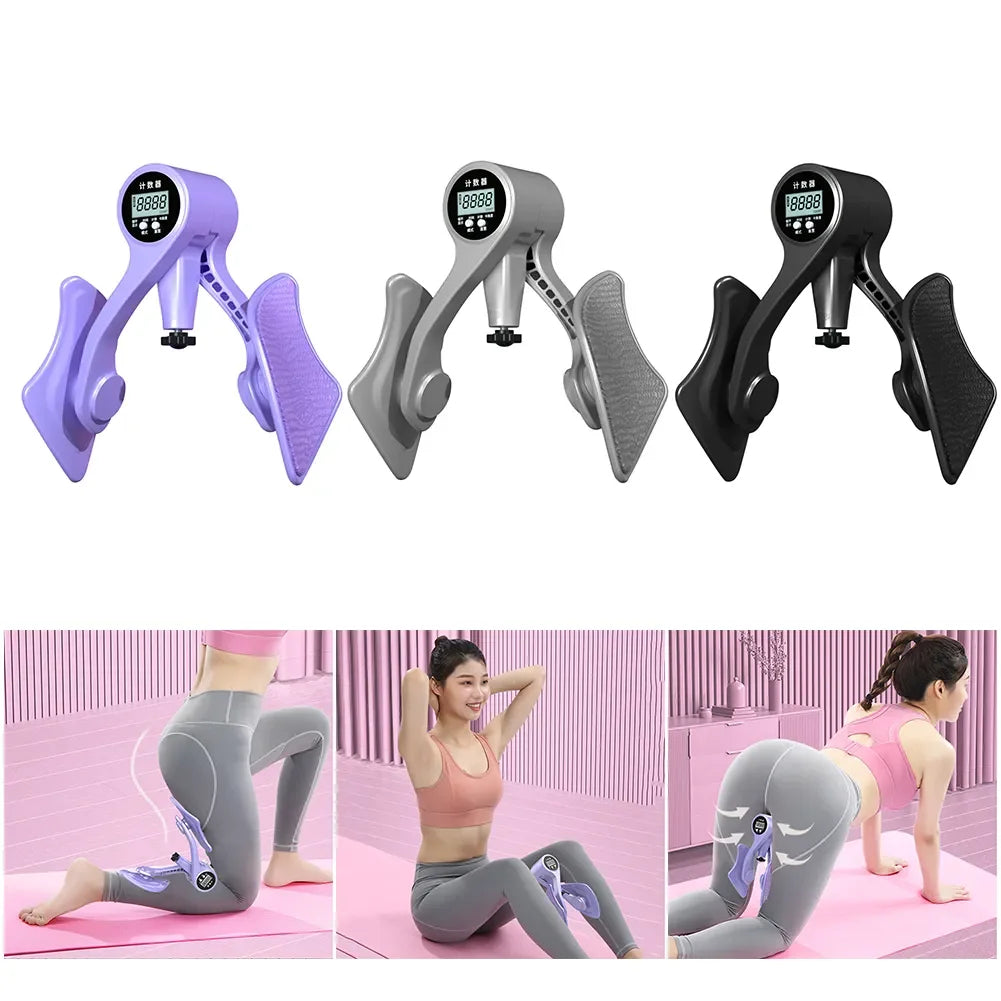 Entrenador de cadera con contador Digital, entrenadores de piernas, suelo pélvico, fuerza muscular, ejercitador de piernas ajustable, equipo de Fitness interior del muslo