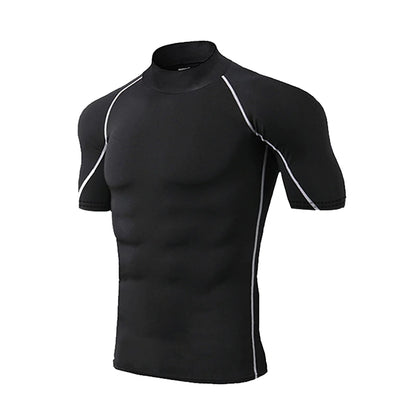 Camiseta de compresión para hombre, ropa deportiva de culturismo, camisetas de entrenamiento de secado rápido de manga corta, camisetas deportivas, camiseta para gimnasio y correr para hombre