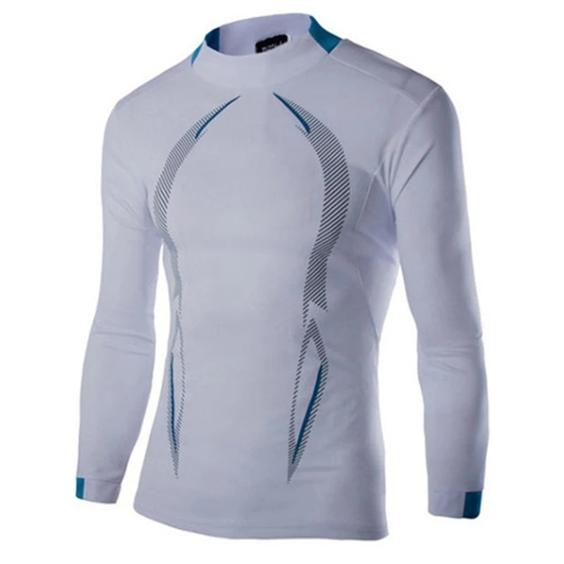 Camiseta de manga larga para hombre, camiseta de compresión de secado rápido para gimnasio, camisas informales de gran tamaño, Tops, blusa transpirable, camisetas, ropa para hombre