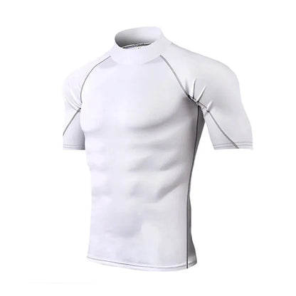 Camiseta de compresión para hombre, ropa deportiva de culturismo, camisetas de entrenamiento de secado rápido de manga corta, camisetas deportivas, camiseta para gimnasio y correr para hombre