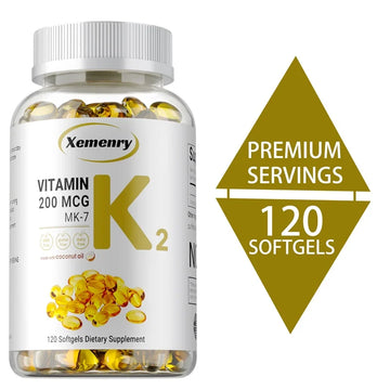 Suplemento de vitamina K2 MK-7: apoya la densidad ósea, los dientes, la piel, la salud y la inmunidad del corazón