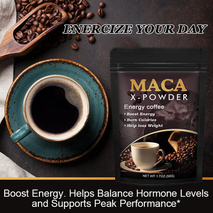BEWORTHS Café de raíz de maca: suplemento de energía natural, apoya el rendimiento y la motivación atlética, construye los músculos y fortalece