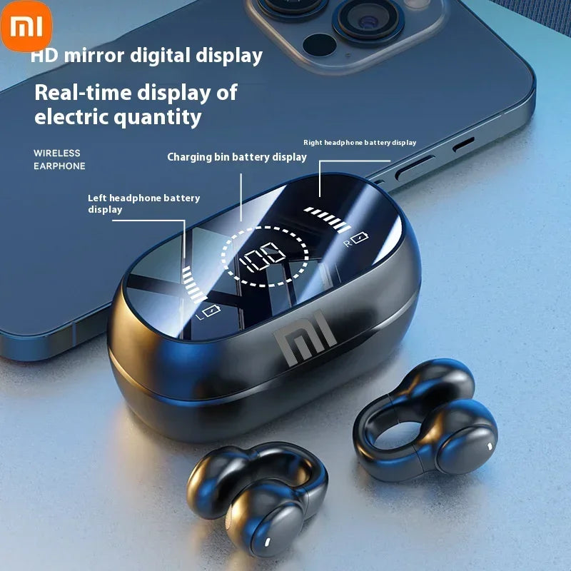 XIAOMI-auriculares inalámbricos con Bluetooth, cascos de conducción ósea con cancelación de ruido y micrófono para deportes, estuche de carga