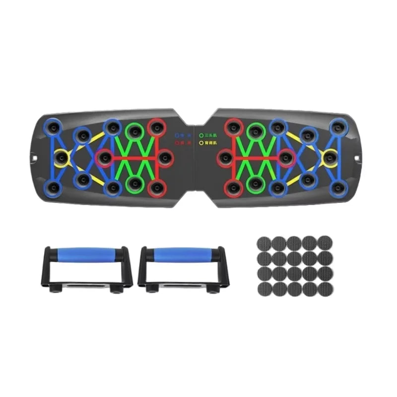 Tabla de flexiones multifuncional portátil, un equipo de entrenamiento muscular para gimnasio en casa, una herramienta de ayuda para ejercicios de estiramiento plegable.