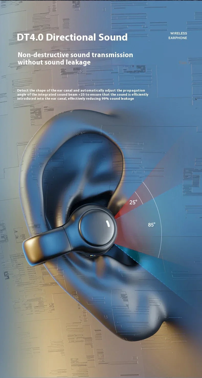 XIAOMI-auriculares inalámbricos con Bluetooth, cascos de conducción ósea con cancelación de ruido y micrófono para deportes, estuche de carga