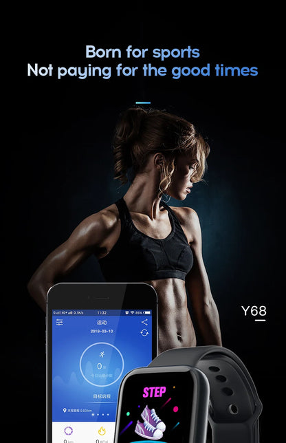Reloj inteligente multifuncional para hombre y mujer, pulsera deportiva con Bluetooth, Monitor de sueño y música, D20, Y68