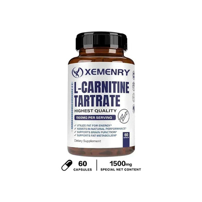Tarrato de L-carnitina: apoya el metabolismo, el quemador de grasa, promueve el crecimiento muscular, alivia la fatiga, apoya la salud cardiovascular