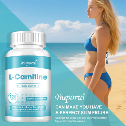 L-Carnitina - Quemador de grasa, apoyo a la energía, promover el metabolismo, crecer los músculos, mejora la memoria y la concentración - 120 cápsulas