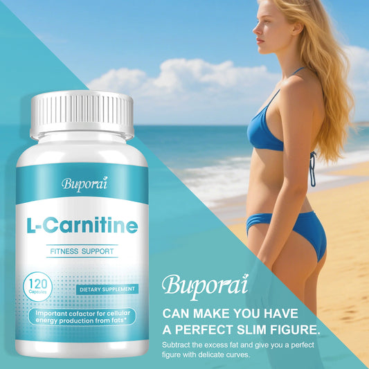 L-Carnitina - Quemador de grasa, apoyo a la energía, promover el metabolismo, crecer los músculos, mejora la memoria y la concentración - 120 cápsulas