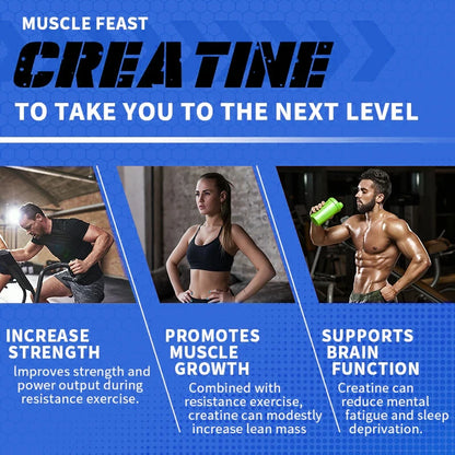 Daitea Creatine Monohidratos de 3000 mg: Fuerza, Músculo y Rendimiento, Suplemento Nutritivo para Adultos Compatible con Keto