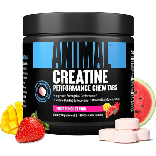 Tabletas masticables de creatina: monohidrato de creatina mejorado con AstraGin para mejorar la absorción, sal marina
