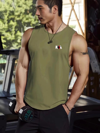 Camiseta sin mangas para gimnasio de verano para hombre, ropa de entrenamiento físico, camisa holgada sin mangas para culturismo