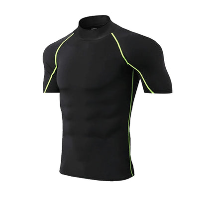 Camiseta de compresión para hombre, ropa deportiva de culturismo, camisetas de entrenamiento de secado rápido de manga corta, camisetas deportivas, camiseta para gimnasio y correr para hombre