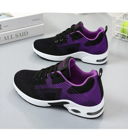 Zapatos de mujer, zapatillas informales, suela blanda, zapatos informales transpirables de malla, zapatos de viaje ligeros para correr, zapatos de verano para mujer