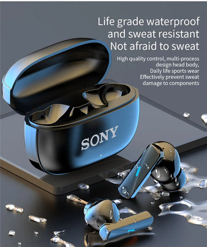 Auriculares y auriculares Bluetooth inalámbricos Sony, tapones para los oídos intrauditivos, impermeables, Fitness, movimiento, música, Hedset, funda con tapa