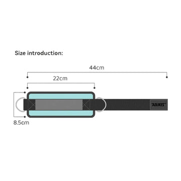 AOLIKES-Puños acolchados ajustables para muñeca y tobillo, correas acolchadas, anillo en D, cola para máquina de Cable, Ideal para ejercicios de glúteos