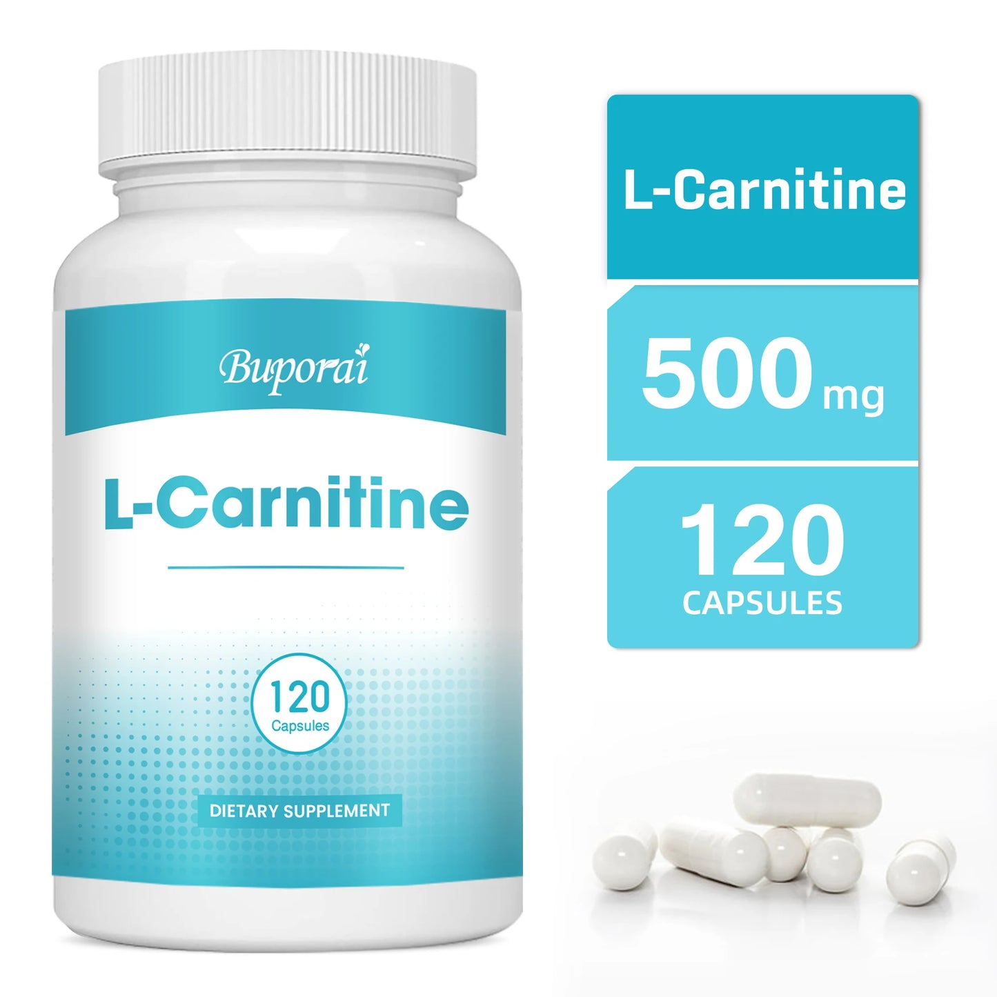 L-Carnitina - Quemador de grasa, apoyo a la energía, promover el metabolismo, crecer los músculos, mejora la memoria y la concentración - 120 cápsulas
