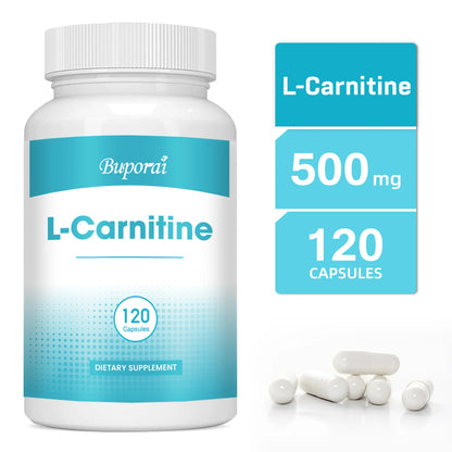 L-Carnitina - Quemador de grasa, apoyo a la energía, promover el metabolismo, crecer los músculos, mejora la memoria y la concentración - 120 cápsulas