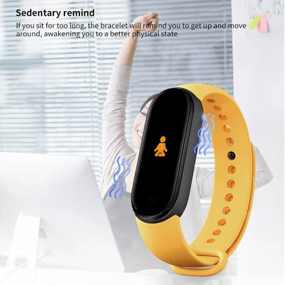 Reloj inteligente M6 para hombre y mujer, pulsera deportiva con Monitor de frecuencia cardíaca y presión arterial, resistente al agua, multifunción