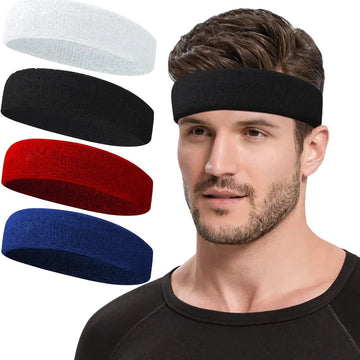 Cotton Elastic Headband for Outdoor Sports, Fashion Headbands for Women and Men, Elastic Hair Bands for Running, Fitness and Yoga