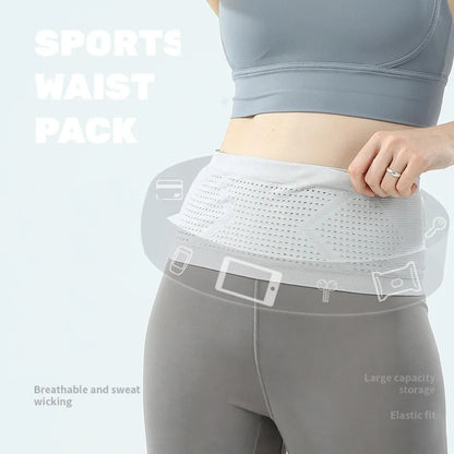 Riñonera deportiva Invisible sin costuras para correr, riñonera para gimnasio, bolsa ligera y transpirable para teléfono, bolsa elástica portátil para ciclismo