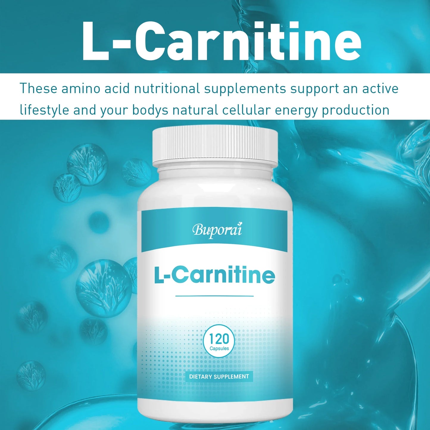 L-Carnitina - Quemador de grasa, apoyo a la energía, promover el metabolismo, crecer los músculos, mejora la memoria y la concentración - 120 cápsulas