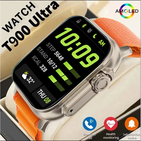 LAXASFIT 2025 el más nuevo reloj inteligente Bluetooth llamada de voz Monitor de ritmo cardíaco pulsera deportiva para Android IOS reloj inteligente regalo