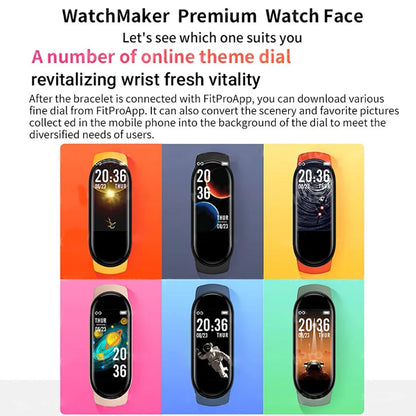 Reloj inteligente M6 para hombre y mujer, pulsera deportiva con Monitor de frecuencia cardíaca y presión arterial, resistente al agua, multifunción