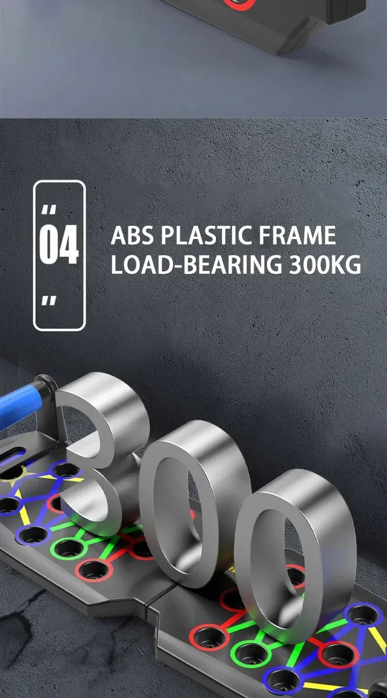 Tabla de flexiones multifuncional portátil, un equipo de entrenamiento muscular para gimnasio en casa, una herramienta de ayuda para ejercicios de estiramiento plegable.