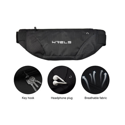 Riñonera para correr al aire libre, bolsa ultrafina para teléfono móvil, elástica, deportiva, impermeable, ajustada, para teléfono móvil