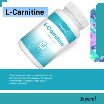 L-Carnitina - Quemador de grasa, apoyo a la energía, promover el metabolismo, crecer los músculos, mejora la memoria y la concentración - 120 cápsulas