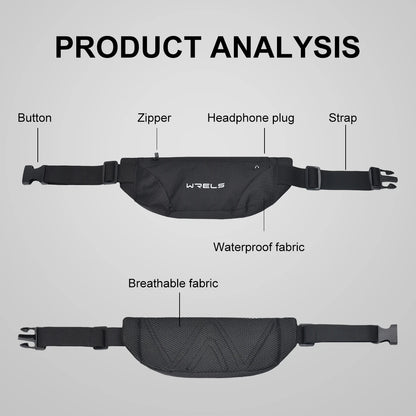 Riñonera para correr al aire libre, bolsa ultrafina para teléfono móvil, elástica, deportiva, impermeable, ajustada, para teléfono móvil